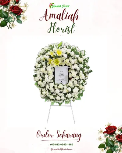 Krans Bunga Duka Cita di Purwoharjo